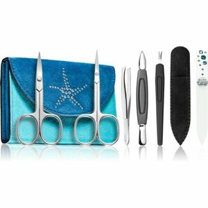 DuKaS Premium Line Solingen 216 manikúrní set Blue-Turquoise (+ pouzdro) obraz