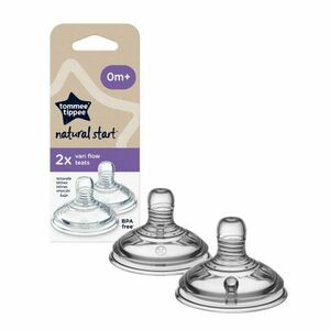 Tommee Tippee Natural Start Anti-Colic Teat savička na láhev Variable Flow 0m+ 2 ks obraz