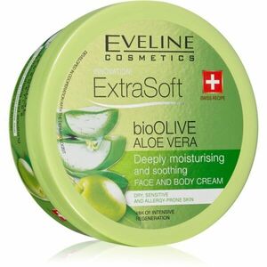 Eveline Cosmetics Extra Soft hydratační a zklidňující krém pro citlivou pokožku Bio Olive & Aloe Vera 175 ml obraz