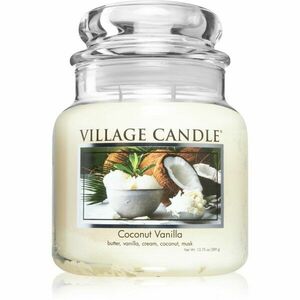 Village Candle Coconut Vanilla vonná svíčka (Glass Lid) 389 g obraz