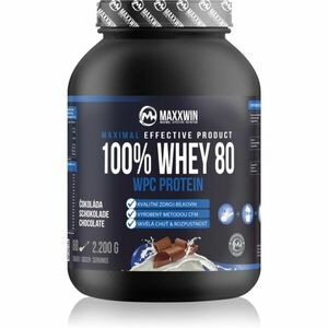 Maxxwin 100% Whey 80 Protein syrovátkový protein v prášku příchuť Chocolate 2200 g obraz