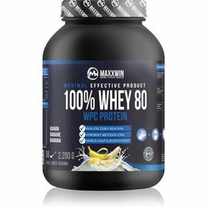 Maxxwin 100% Whey 80 Protein syrovátkový protein v prášku příchuť Banana 2200 g obraz