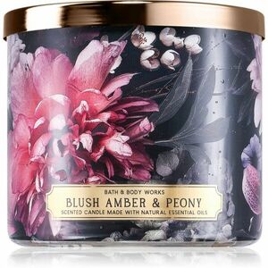 Bath & Body Works Blush Amber Peony vonná svíčka 411 g obraz