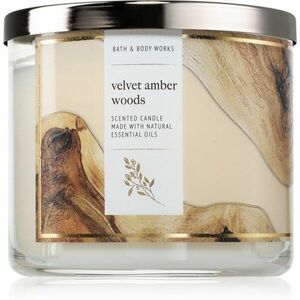 Bath & Body Works Velvet Amber Woods vonná svíčka 411 g obraz