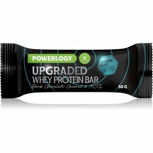 Powerlogy Upgraded Whey Protein Bar proteinová tyčinka s čokoládou příchuť Dark Chocolate 50 g obraz