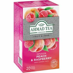 Ahmad Tea Peach & Raspberry ovocný čaj příchuť Peach & Raspberry 20x1.8 g obraz