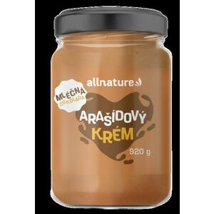 ALLNATURE Arašídový krém s mléčnou čokoládou 920 g obraz