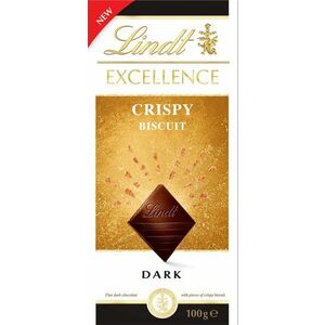 LINDT Excellence dark crispy biscuit 100 g obraz