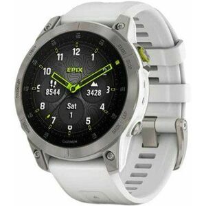 GARMIN Epix Sapphire, Titan/White Silicone Band obraz