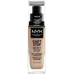 NYX PROFESSIONAL MAKEUP Can't Stop Won't Stop 24 hour Foundation Vysoce krycí make-up - 03 Porcelain 30 ml obraz