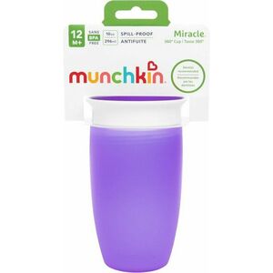 MUNCHKIN Juniorský netekoucí hrneček 360° 296 ml, 12m+, fialový obraz