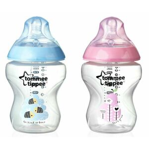 TOMMEE TIPPEE Kojenecká láhev s obrázky C2N, 2ks 260ml, 0+m 2 x 260 ml obraz