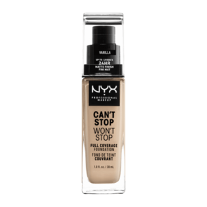 NYX PROFESSIONAL MAKEUP Professional Makeup Can't Stop Won't Stop 24 hour Foundation Vysoce krycí make-up - 06 Vanilla 30 ml obraz