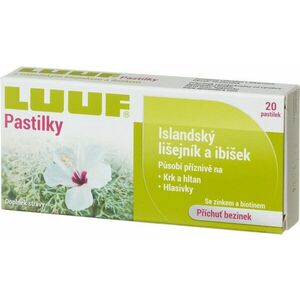 LUUF pastilky, Islandský lišejník a ibišek 20 pastilek obraz