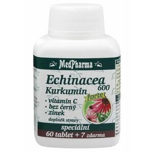 MEDPHARMA Echinacea 600 FORTE +Kurkumin+Vitamin C +Černý bez+Zinek 67 tablet obraz