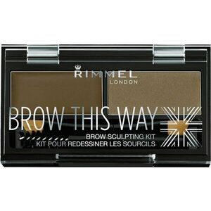 RIMMEL London Brow This Way, Paletka na obočí, 002 Medium Brown 1.1 g obraz