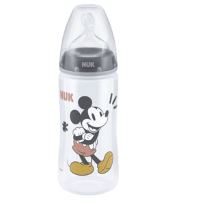 NUK FC+ láhev MICKEY s kontrolou teploty šedá 300 ml obraz