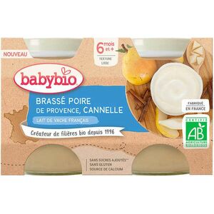 BABYBIO Brassé hruška skořice 2 x 130 g obraz