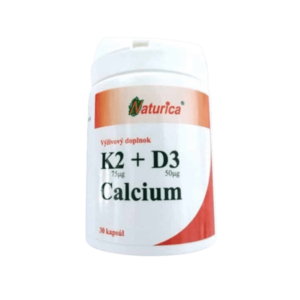 NATURICA Vitamín K2 + D3 Calcium 30 kapslí obraz