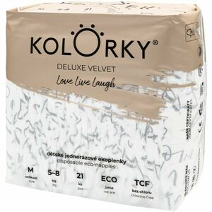 Kolorky Deluxe Velvet Love Live Laugh jednorázové EKO pleny velikost M 5-8 Kg 21 ks obraz