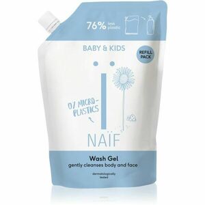 Naif Baby & Kids Wash Gel čisticí a mycí gel pro děti a miminka náhradní náplň 500 ml obraz