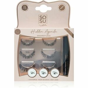 SOSU Cosmetics Hidden Agenda Dramatized trsové nalepovací řasy bez uzlíku 10 mm, 12 mm, 14 mm (s lepidlem) obraz