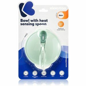 Kikkaboo Suction Bowl & Heat Sensing Spoon jídelní set 4 m+ Mint 3 ks obraz