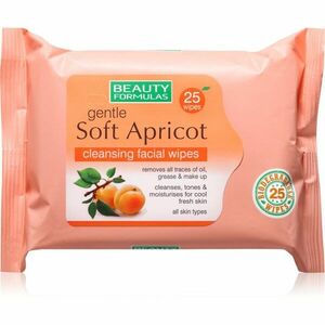 Beauty Formulas Apricot vlhčené čisticí ubrousky 25 ks obraz