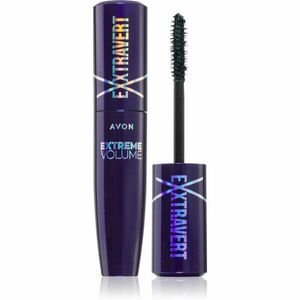 Avon Exxtravert Extreme Volume voděodolná prodlužující řasenka pro extra objem odstín Blackest Black 9, 5 ml obraz