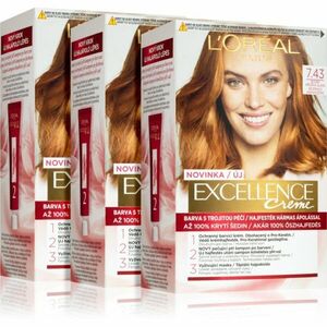 L’Oréal Paris Excellence Creme barva na vlasy 7, 43 Blonde Copper odstín obraz