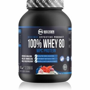 Maxxwin 100% Whey 80 Protein syrovátkový protein v prášku příchuť Wild Raspberry 2200 g obraz