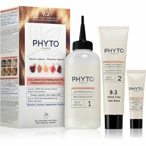 Phyto Color barva na vlasy s rostlinnými extrakty odstín 9.3 Very Light Golden Blonde 3 ks obraz