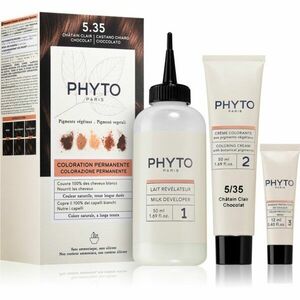 Phyto Color barva na vlasy s rostlinnými extrakty odstín 5.35 Chocolate light Brown 3 ks obraz