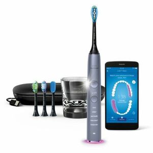 Philips Sonicare DiamondClean HX9924/47 sonický elektrický zubní kartáček s nabíjecí sklenicí Silver HX9924/47 1 ks obraz