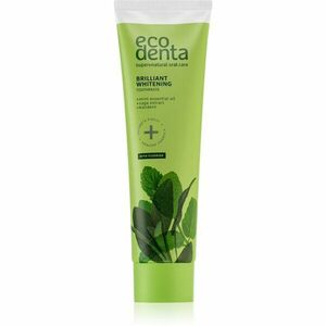 Ecodenta Green Brilliant Whitening bělicí zubní pasta s fluoridem pro svěží dech Mint Oil + Sage Extract 100 ml obraz