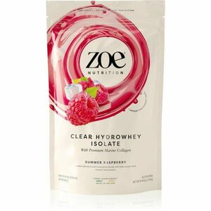 ZOE Clear Hydrowhey Isolate syrovátkový izolát s kolagenem příchuť Summer Raspberry 454 g obraz