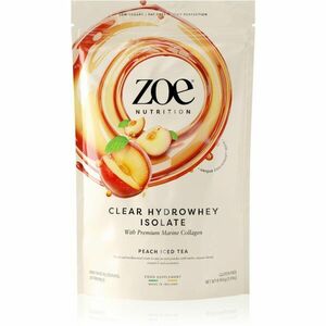 ZOE Clear Hydrowhey Isolate syrovátkový izolát s kolagenem příchuť Peach Iced Tea 454 g obraz