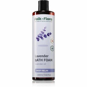 Folk & Flora Lavender pěna do koupele se zklidňujícím účinkem 400 ml obraz