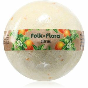 Folk & Flora Citrus koupelová bomba s osvěžujícím účinkem 130 g obraz