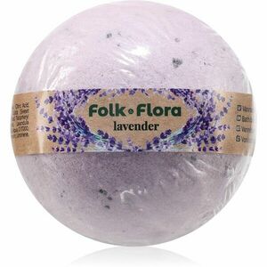 Folk & Flora Lavender koupelová bomba se zklidňujícím účinkem 130 g obraz