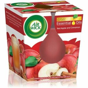 Air Wick Essential Oil Red Apple & Cinnamon vonná svíčka 105 g obraz