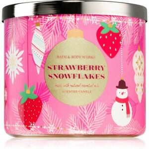 Bath & Body Works Strawberry Snowflakes vonná svíčka 411 g obraz