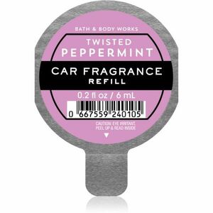 Bath & Body Works Twisted Peppermint vůně do auta náhradní náplň 6 ml obraz