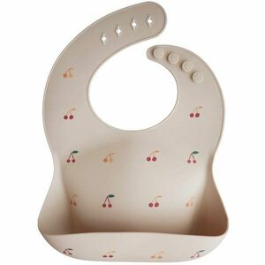 Mushie Silicone Baby Bib bryndák Cherries 1 ks obraz