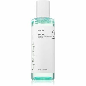 Anua BHA 2% Gentle Exfoliating Toner jemné exfoliační tonikum pro problematickou pleť, akné 150 ml obraz