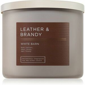 Bath & Body Works Leather & Brandy vonná svíčka 411 g obraz