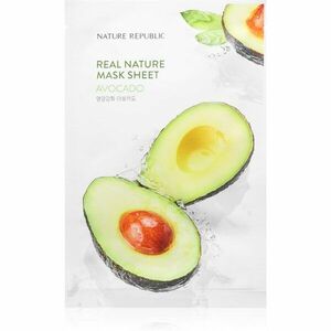 NATURE REPUBLIC Real Nature Avocado Mask Sheet vyživující plátýnková maska pro suchou pleť 23 ml obraz