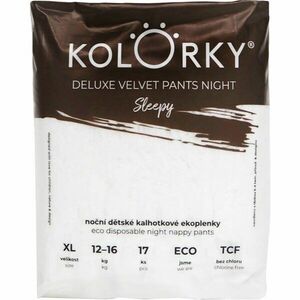 Kolorky Deluxe Velvet Pants Night Sleepy jednorázové plenkové kalhotky na noc XL 12-16 kg 17 ks obraz