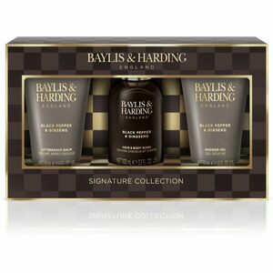 Baylis & Harding Black Pepper & Ginseng dárková sada Mini Trio (na obličej, tělo a vlasy) pro muže obraz