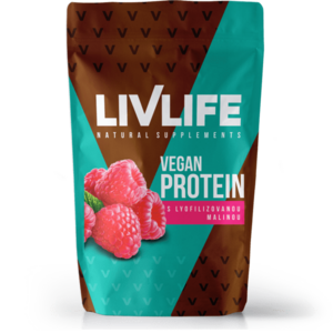 LIVLIFE Vegan protein s lyofilizovanou malinou 490 g obraz